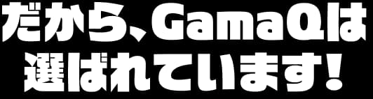 だから、GamaQは選ばれています!